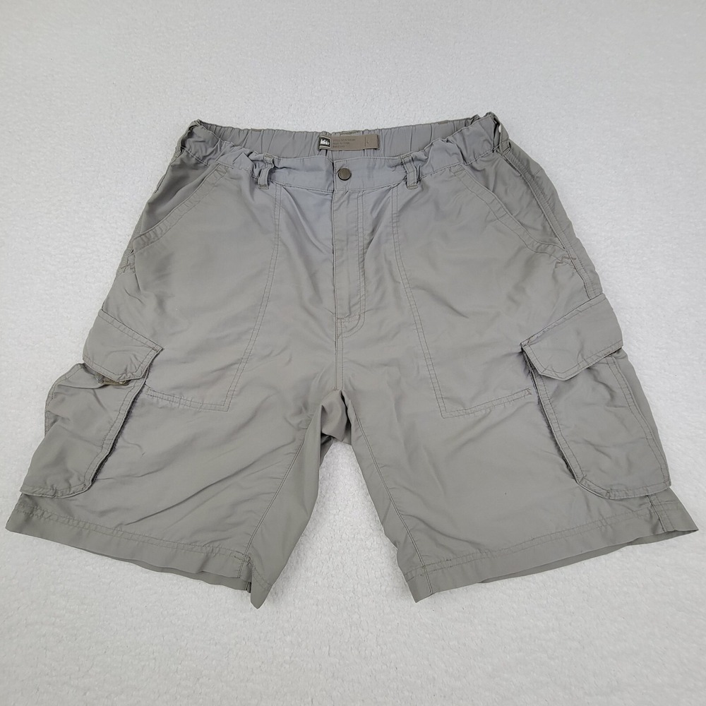 REI Cargo Shorts Mens Large L Measures 31 x 9‎ Gray 100% Nylon Military Hiking